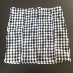Free people checkered mini skirt